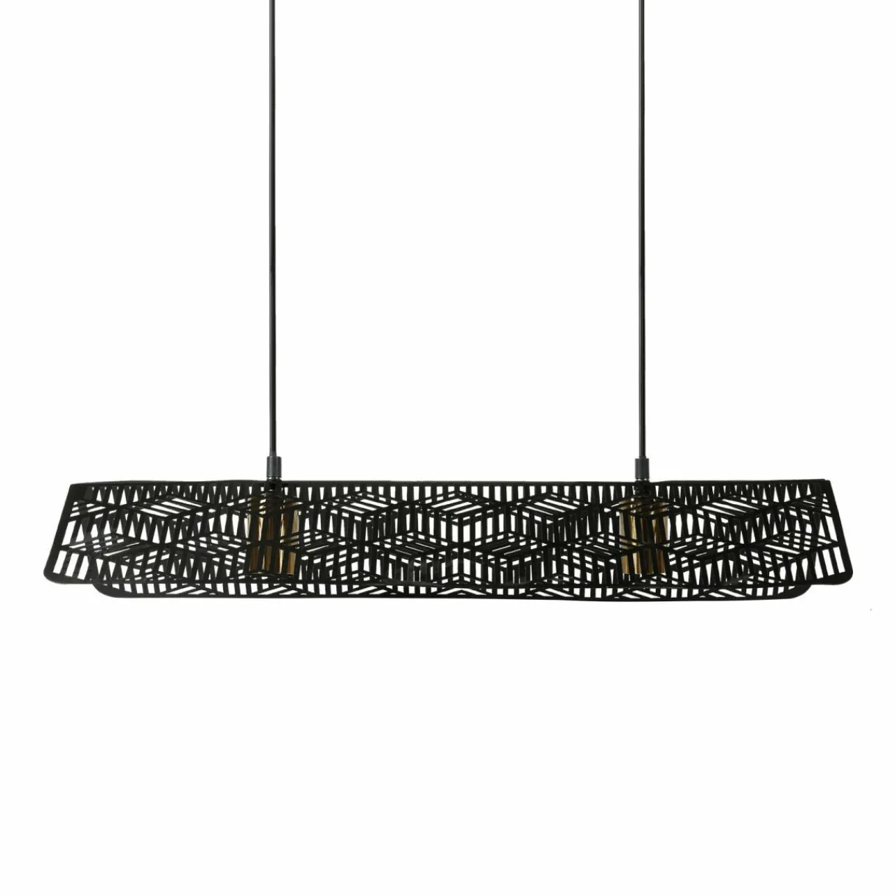 Lampe Suspension|OSTARIA Suspension lumineuse métal double (L69 cm) Kome Noir