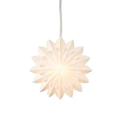 Déco Et Objet De Noël|Déco Et Objet Lumineux|KAEMINGK Suspension lumineuse papier LED (D40 cm) Origami Floralia Blanc