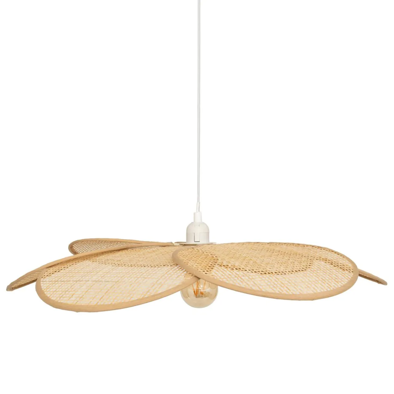 Lampe Suspension|Atmosphera, cru017dateur d'intu017drieur Suspension lumineuse pétales bambou (D62 cm) Rym Naturel