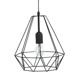 Lampe Suspension|ATMOSPHERA Suspension métal (D25 cm) Diamant Noir
