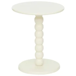 Table D'Appoint|Atmosphera, cru017dateur d'intu017drieur Table à café bois (H46,5 cm) Chamlo he Blanc