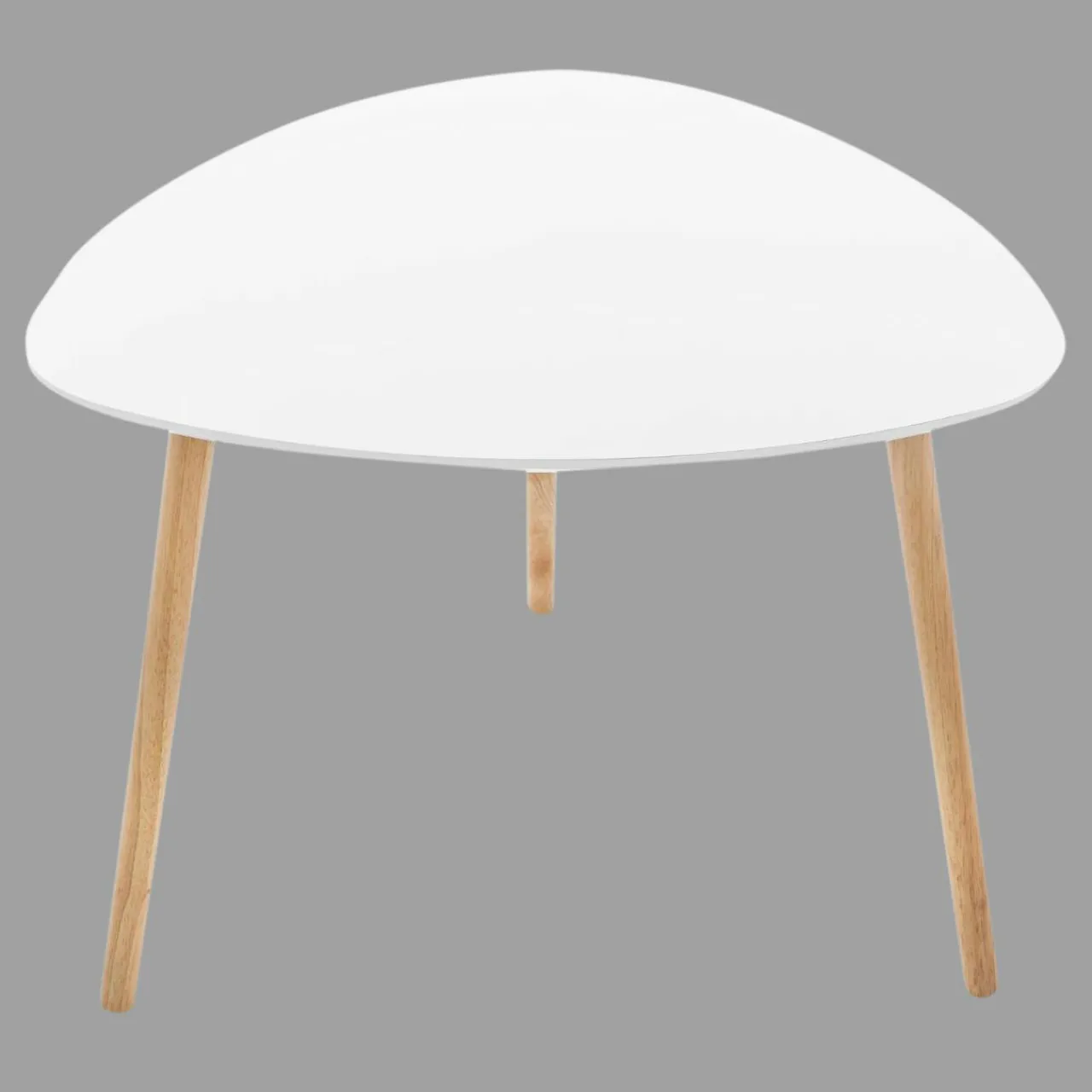 Table D'Appoint|ATMOSPHERA Table à café en bois (H45 cm) Mileo Polygone he Blanc
