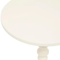 Table D'Appoint|Atmosphera, cru017dateur d'intu017drieur Table à café ronde en bois (H50 cm) Alix Ivoire