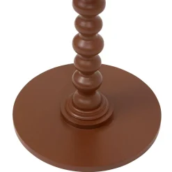 Table D'Appoint|Atmosphera, cru017dateur d'intu017drieur Table à café ronde en bois (H50 cm) Alix Terracotta Orange