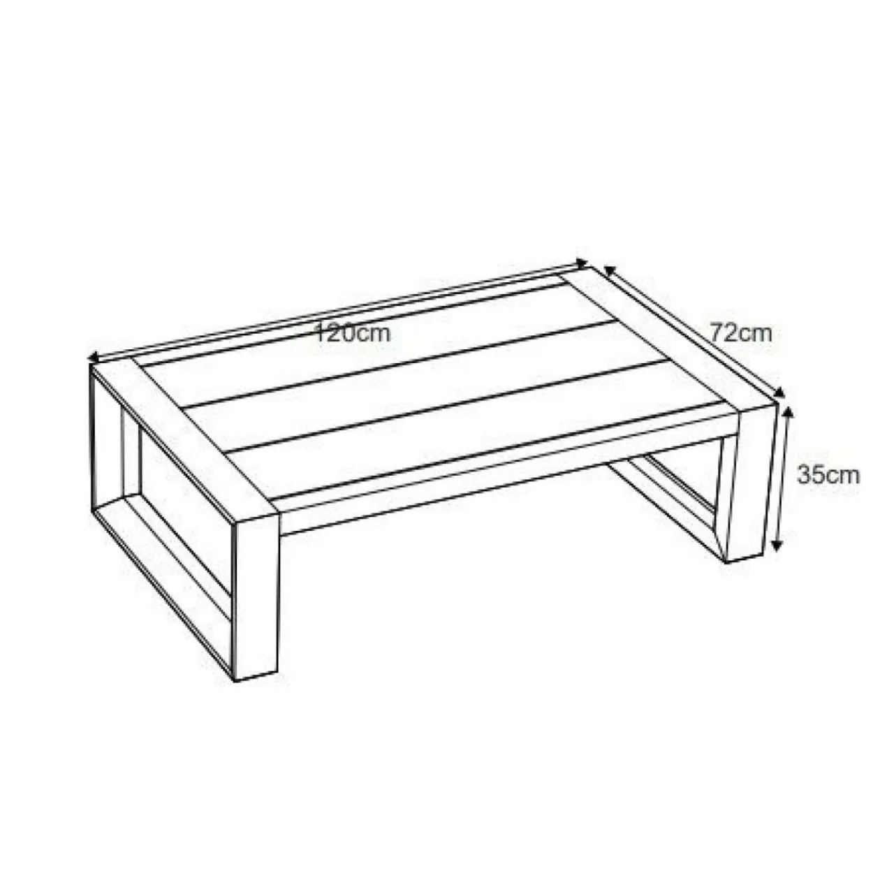 Canapé, Fauteuil Et Table Basse|MOBELLIA Table basse de jardin rectangulaire en alumininum (120 x 72 cm) Elba Gris Anthracite
