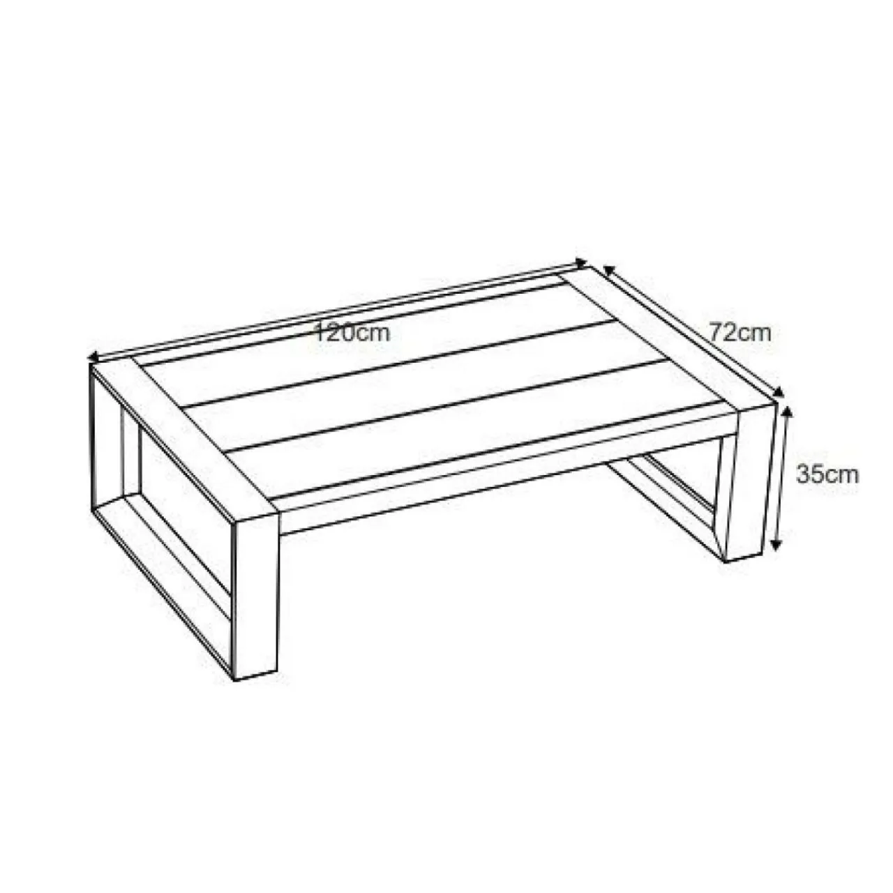 Canapé, Fauteuil Et Table Basse|MOBELLIA Table basse de jardin rectangulaire en alumininum (120 x 72 cm) Elba Gris Anthracite
