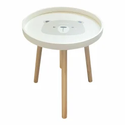 Petit Meuble Enfant|EMINZA Table basse enfant bois (D33 cm) Ourson Marron
