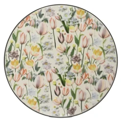 Table De Jardin|Salon De Balcon|EMINZA Table bistrot ronde pliable en faïence (D58 cm) Lisse Pastel Multicolore