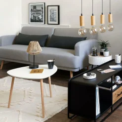 Table D'Appoint|ATMOSPHERA Table coffre en bois (H45 cm) Shiro he Blanc