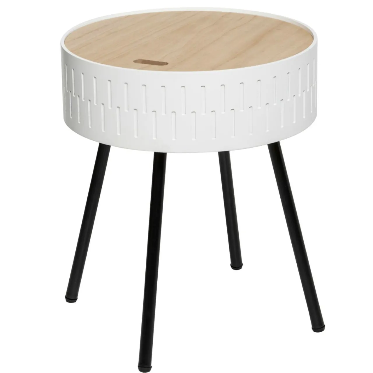 Table D'Appoint|ATMOSPHERA Table coffre en bois (H45 cm) Shiro he Blanc