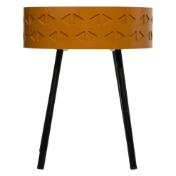 Table D'Appoint|ATMOSPHERA Table coffre en bois (H45 cm) Shiro Jaune moutarde