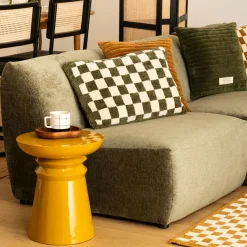 Table D'Appoint|Atmosphera, cru017dateur d'intu017drieur Table d'appoint totem métal (H43 cm) Jaya Jaune moutarde