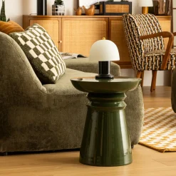 Table D'Appoint|Atmosphera, cru017dateur d'intu017drieur Table d'appoint totem métal (H43 cm) Jaya e Vert