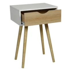Table D'Appoint|OSTARIA Table de chevet bois (H50 cm) Modern he Blanc