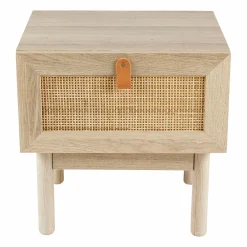 Table D'Appoint|OSTARIA Table de chevet cannage (H40 cm) Jaipur Naturel