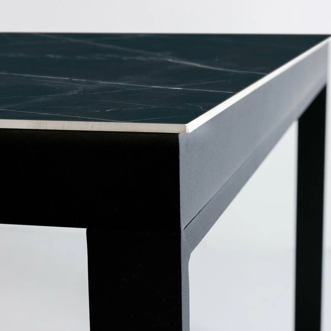 Table De Jardin|Salon De Jardin|MOBELLIA Table de jardin en aluminium et céramique 12 places (260 x 120 cm) Kore Noir marbré