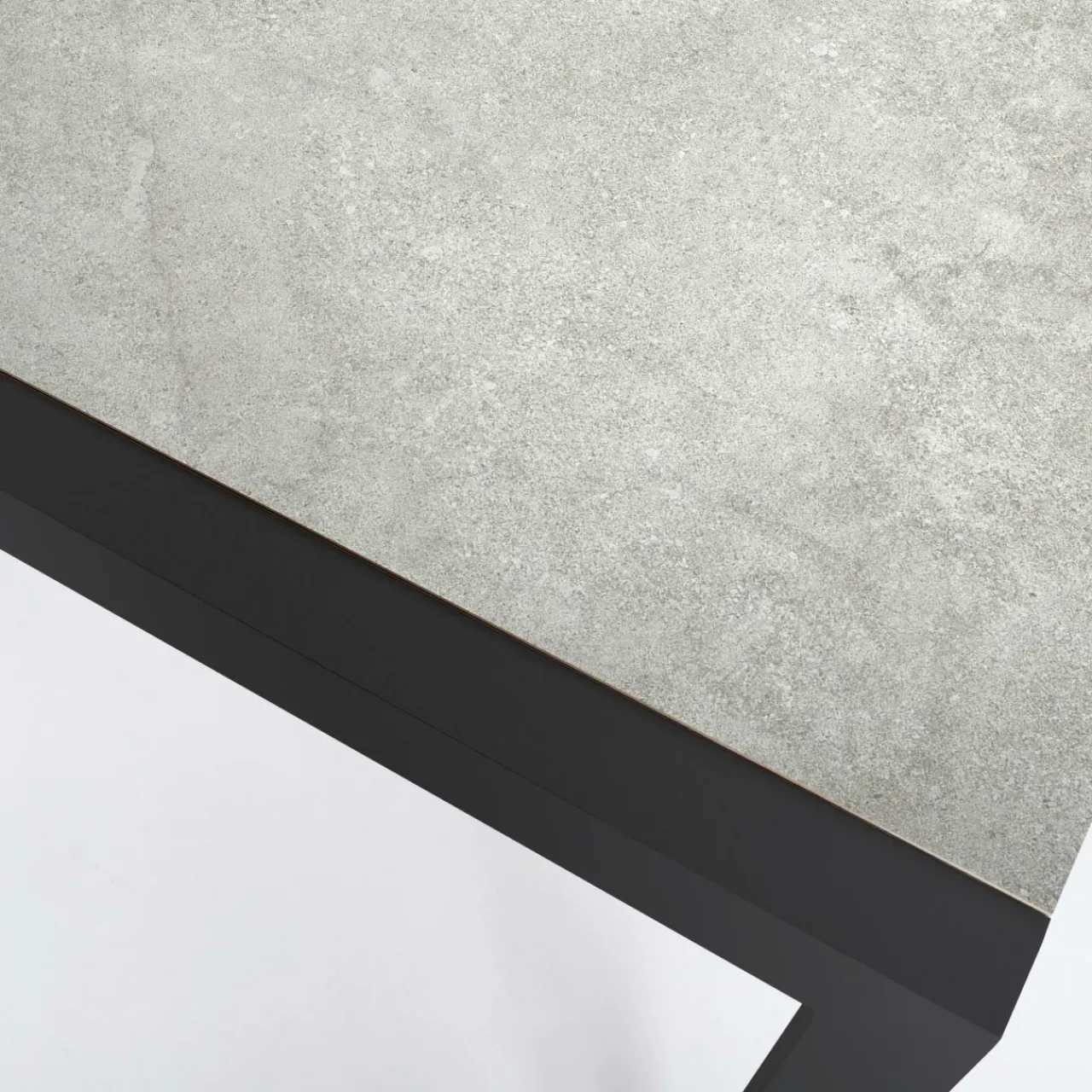 Table De Jardin|Salon De Jardin|MOBELLIA Table de jardin en aluminium et céramique 8 places (180 x 90 cm) Modena Gris clair