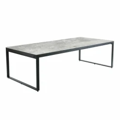 Table De Jardin|Salon De Jardin|MOBELLIA Table de jardin en aluminium et céramique 10 places (240 x 120 cm) Kore Gris et gris anthracite Effet Pierre gris - gris anthracite