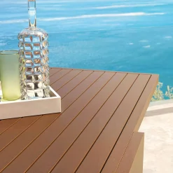 Table De Jardin|Salon De Jardin|MOBELLIA Table de jardin extensible aluminium 12 places (200/320 x 100 cm) Murano Bronze