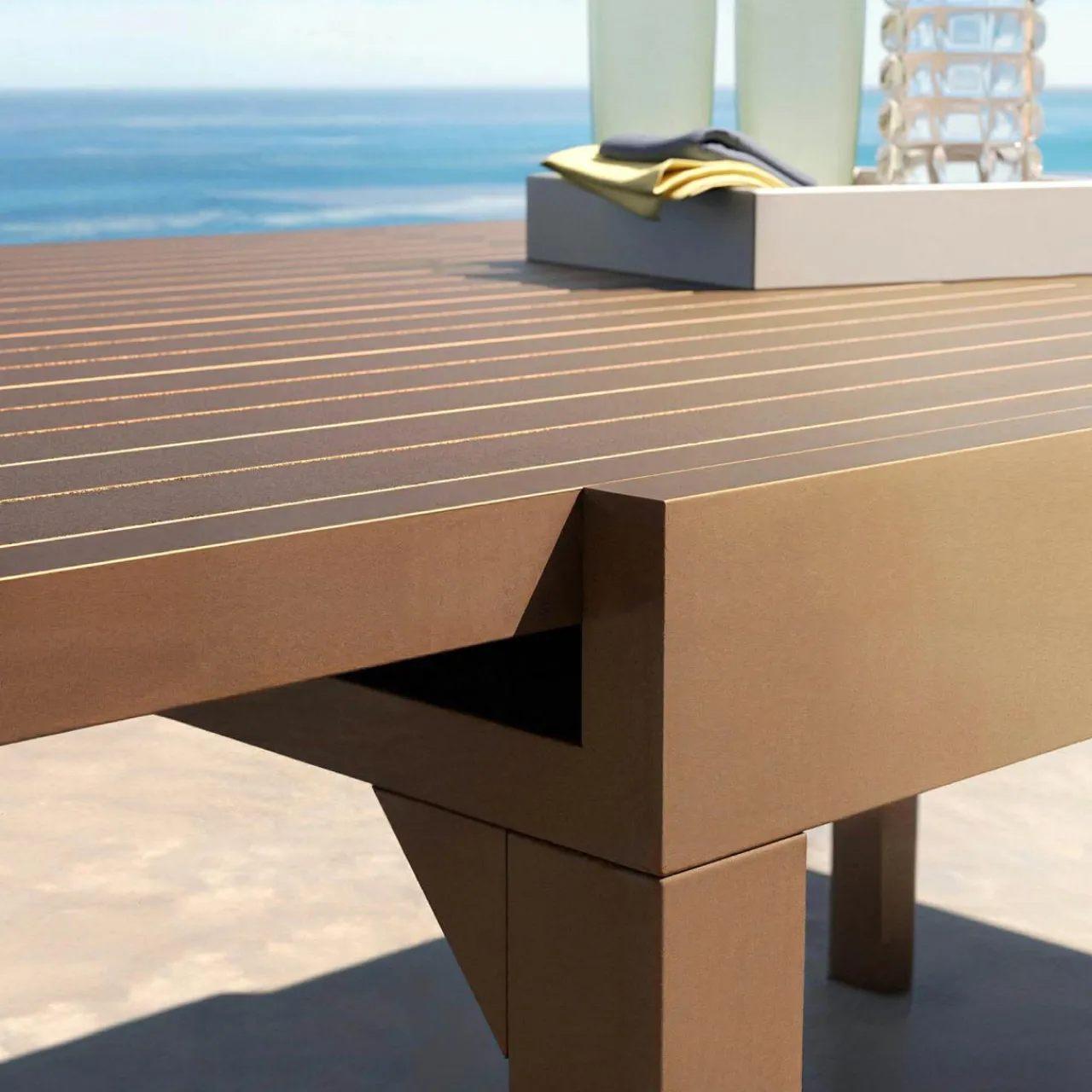 Table De Jardin|Salon De Jardin|MOBELLIA Table de jardin extensible aluminium 12 places (200/320 x 100 cm) Murano Bronze