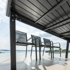 Table De Jardin|Salon De Jardin|MOBELLIA Table de jardin extensible en aluminium 10 places (135/270 x 90 cm) Murano Gris Anthracite