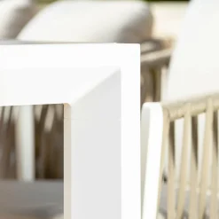 Table De Jardin|Salon De Jardin|MOBELLIA Table de jardin extensible en aluminium 12 places (195/300 x 96 cm) Amalfi Blanc
