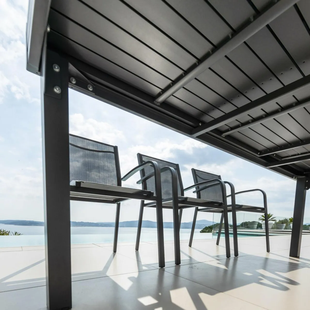 Table De Jardin|Salon De Jardin|MOBELLIA Table de jardin extensible aluminium 12 places (200/320 x 100 cm) Murano Gris Anthracite