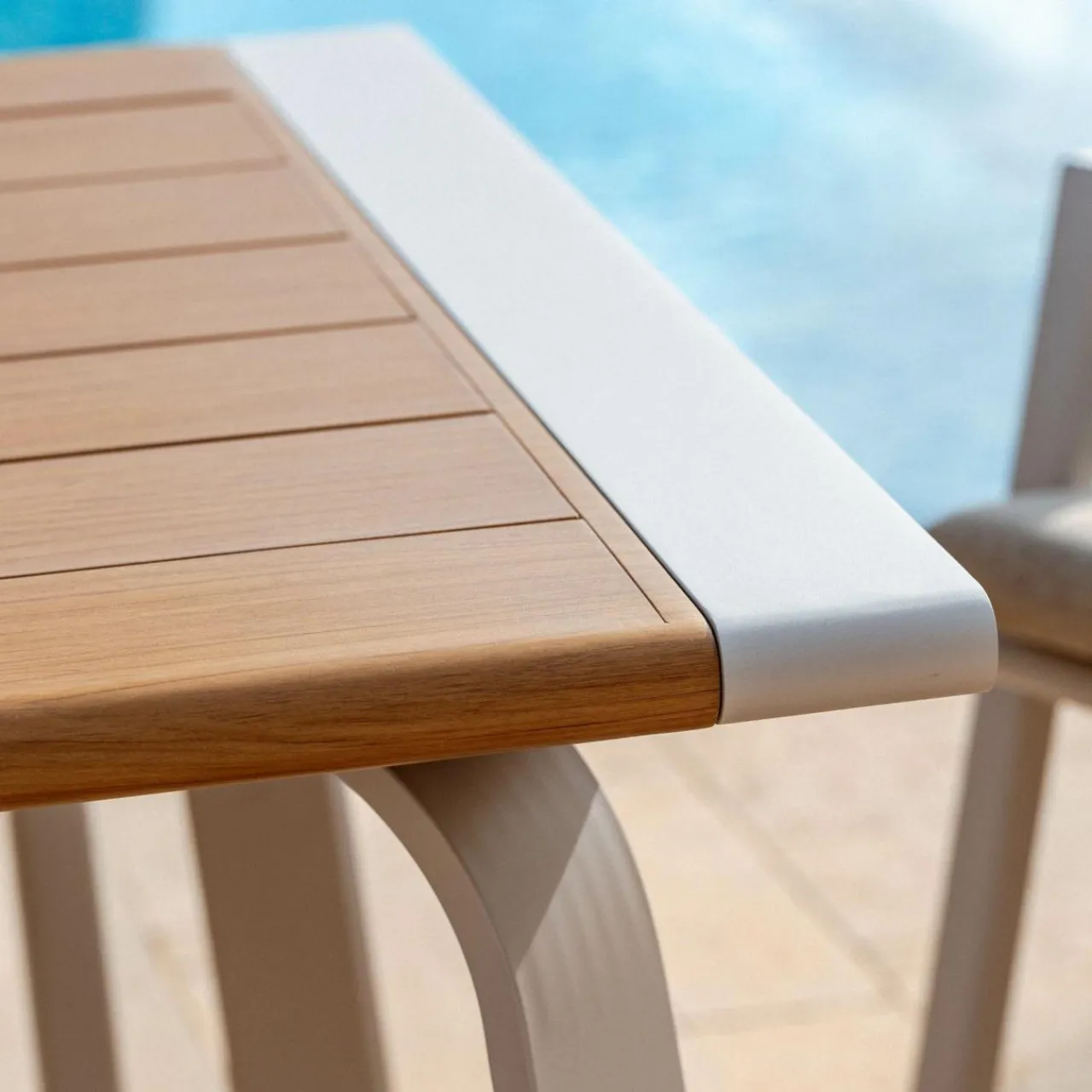 Table De Jardin|Salon De Jardin|MOBELLIA Table de jardin rectangulaire en aluminium 10 places (240 x 100 cm) Long Beach cendré Blanc