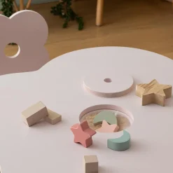 Petit Meuble Enfant|Atmosphera cru017dateur d'intu017drieur for kids Table enfant bois (40 cm) Douceur Fleur Rose