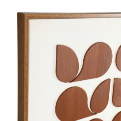 Toile, Cadre, Déco Murale|OSTARIA Tableau déco en bois (50 x 70 cm) Graphique Ibiza Rétro Marron