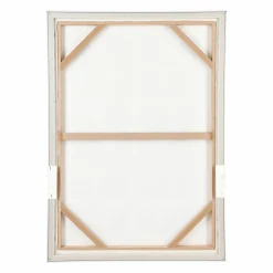 Toile, Cadre, Déco Murale|OSTARIA Tableau déco en bois (50 x 70 cm) Graphique Ibiza Rétro Marron