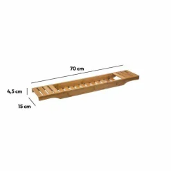 Accessoire Salle De Bain|INSTANT D'O Tablette support pour baignoire (70 cm) Baignia Bambou Naturel