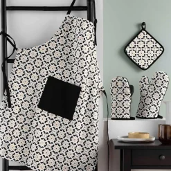 Accessoire Cuisine|douceur d'intu017drieur Tablier de cuisine coton avec poche (60 x 84 cm) Solaris Noir