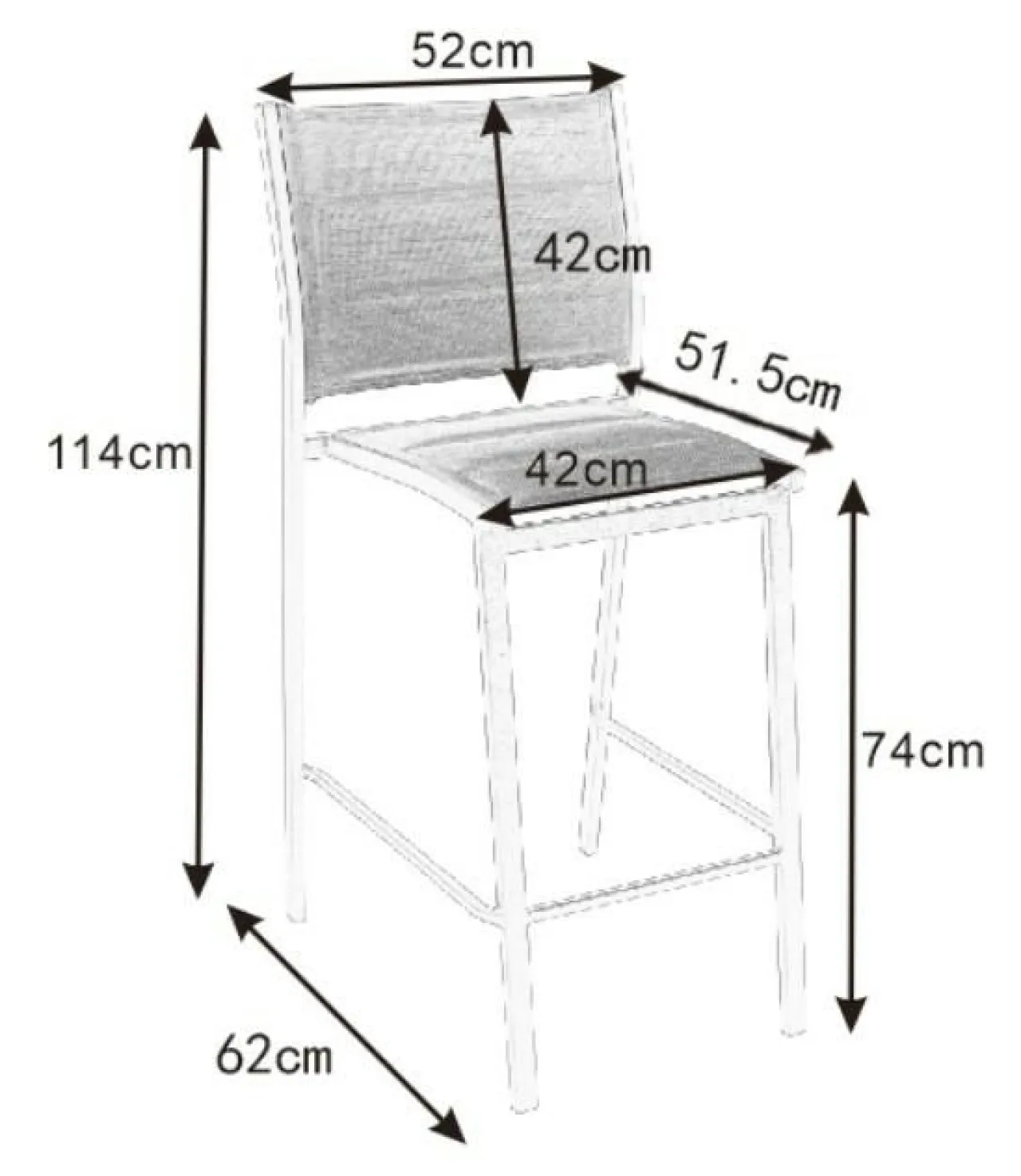 Chaise De Jardin|MOBELLIA Tabouret de jardin aluminium empilable Murano Gris Anthracite