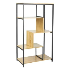 Etagère, Meuble Modulable|OSTARIA Étagère 4 niveaux bois et métal (H130 cm) Anny e Noir