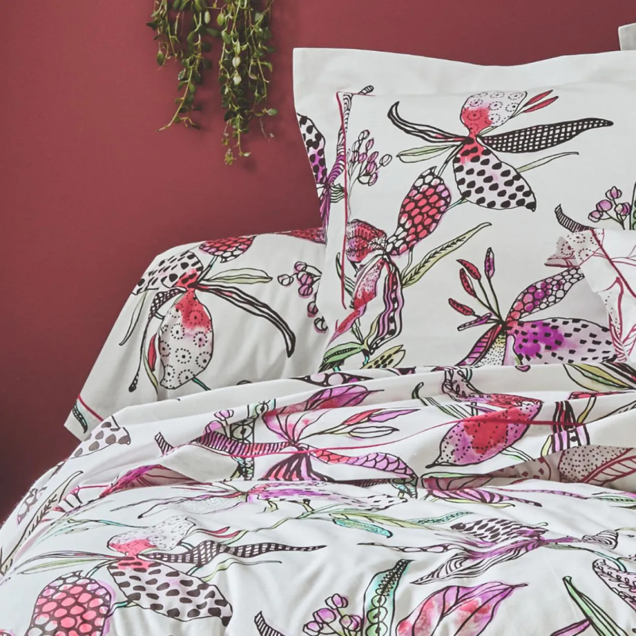 Taie D'Oreiller, Traversin|TRADILINGE Taie de traversin coton (L200 cm) Pénélope Rose