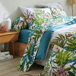 Taie D'Oreiller, Traversin|TRADILINGE Taie de traversin coton (L200 cm) Sumatra Paon Multicolore