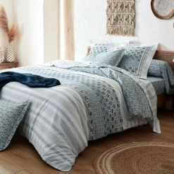 Taie D'Oreiller, Traversin|TRADILINGE Taie de traversin coton (L200 cm)Diego e Bleu