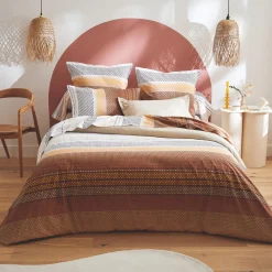 Taie D'Oreiller, Traversin|TRADILINGE Taie de traversin coton (L200 cm) Niagara châtaigne Marron