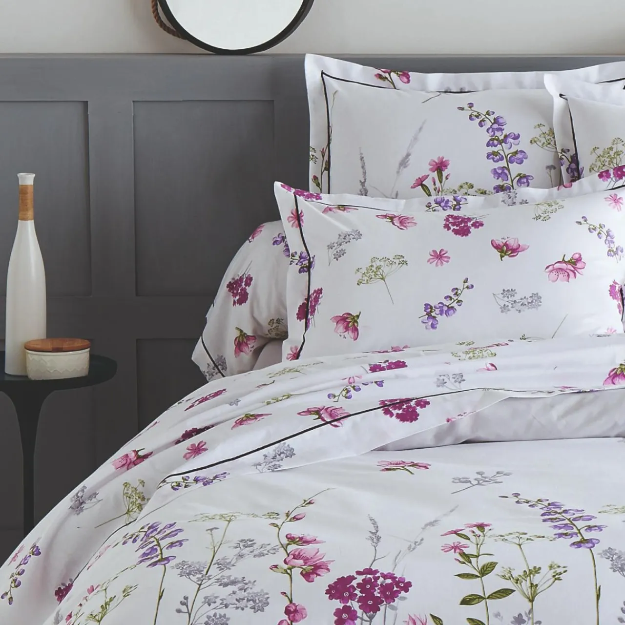 Taie D'Oreiller, Traversin|TRADI LINGE Taie de traversin coton (L200 cm) Pretty he Blanc