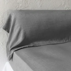 Taie D'Oreiller, Traversin|EMINZA Taie de traversin lyocell Tencel™ lavé (27 x 185 cm) Olivia granit Gris