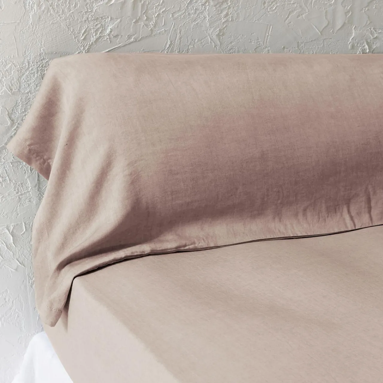 Taie D'Oreiller, Traversin|EMINZA Taie de traversin lyocell Tencel™ lavé (27 x 185 cm) Olivia blush Rose