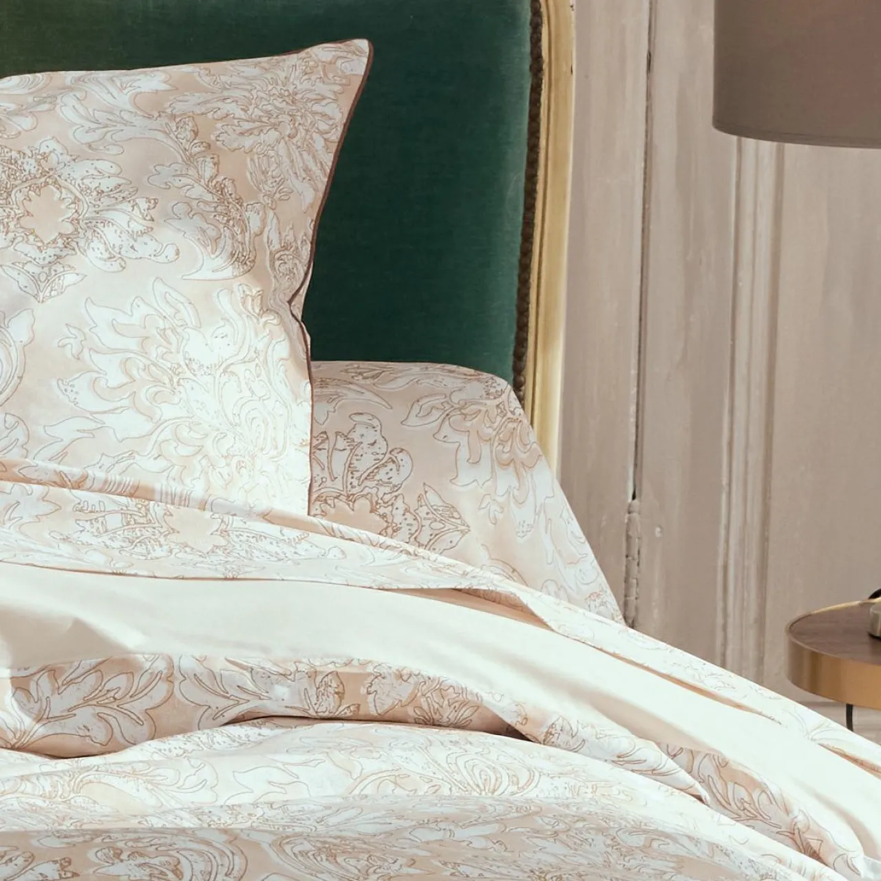 Taie D'Oreiller, Traversin|TRADI LINGE Taie de traversin percale de coton (200 cm) Palazzo Beige