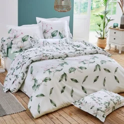 Taie D'Oreiller, Traversin|TRADILINGE Taie de traversin percale de coton (L200 cm) Magnolia sauge Vert