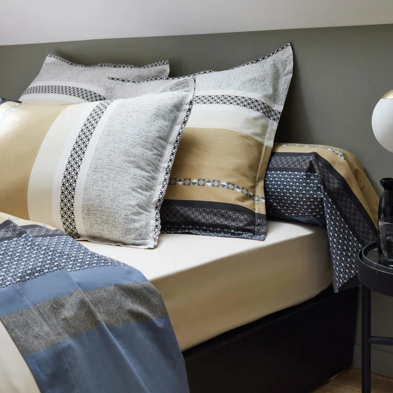 Taie D'Oreiller, Traversin|TRADILINGE Taie de traversin percale de coton (L200 cm) Marlow e Gris