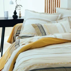 Taie D'Oreiller, Traversin|TRADILINGE Taie de traversin percale de coton (L200 cm) Marlow Jaune