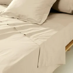 Taie D'Oreiller, Traversin|EMINZA Taie de traversin percale de coton (L185 cm) Cali Beige