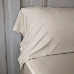 Taie D'Oreiller, Traversin|EMINZA Taie de traversin satin de bambou (L185 cm) Sienna Beige