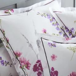 Taie D'Oreiller, Traversin|TRADI LINGE Taie d'oreiller carrée coton (65 x 65 cm) Pretty he Blanc