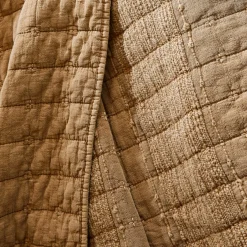 Taie D'Oreiller, Traversin|EMINZA Taie d'oreiller carrée coton (60 x 60 cm) Lena Camel